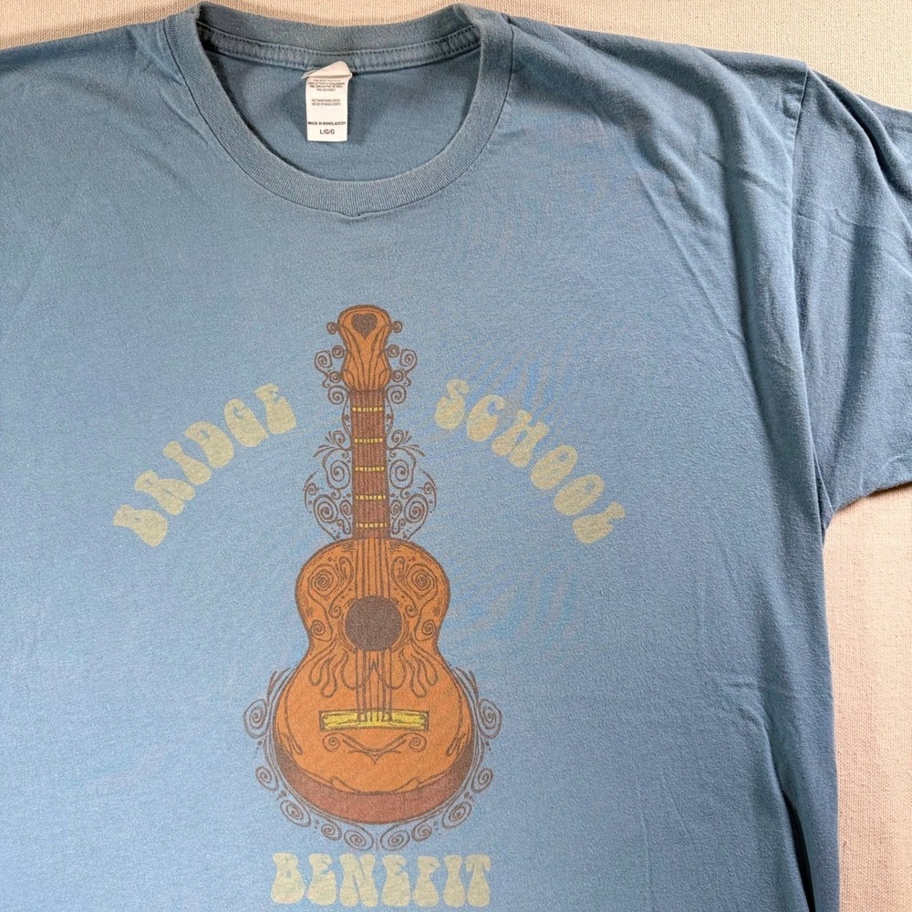 Metallica John Mayer Vintage 2007 Bridge School Benefit T-Shirt Blue Large